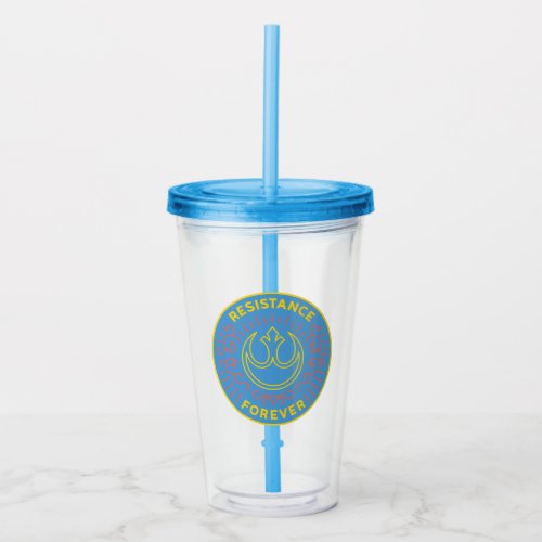 Resistance Forever Rebel Insignia Decal Acrylic Tumbler