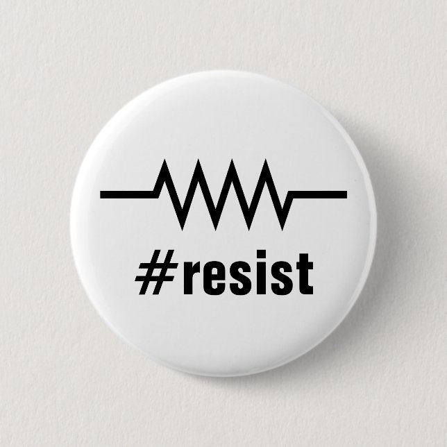 Resistance Hashtag Pinback Button (Front)