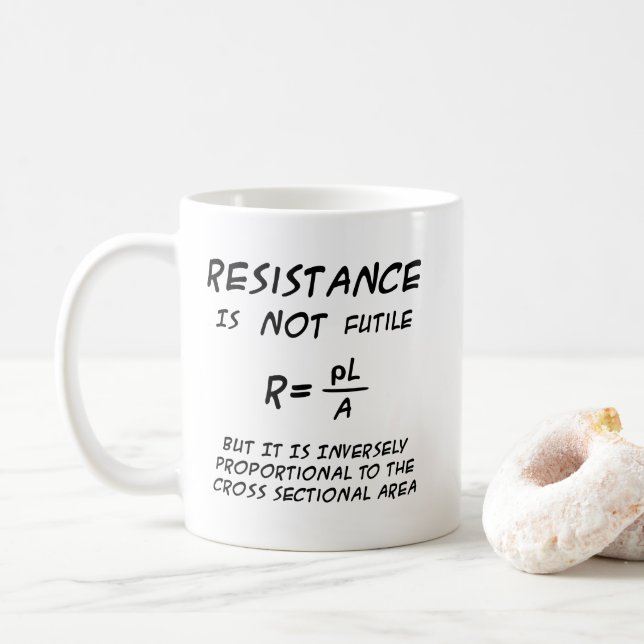 Resistance Humor Coffee Mug (With Donut)