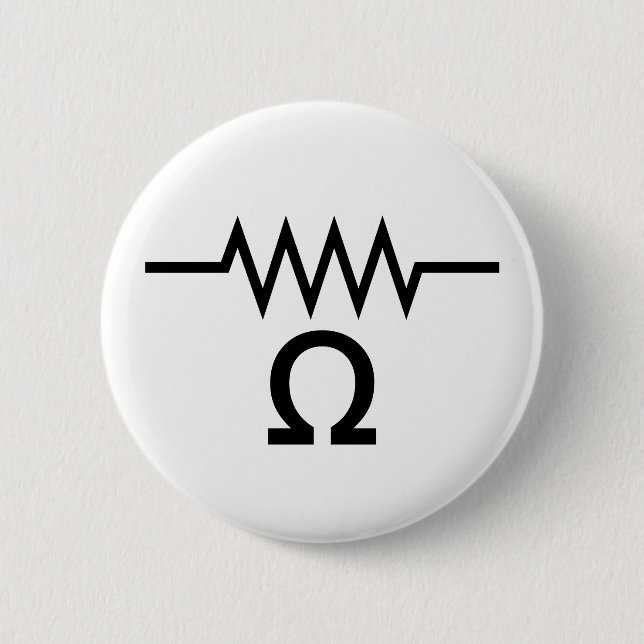 Resistance in Ohms Pinback Button (Front)