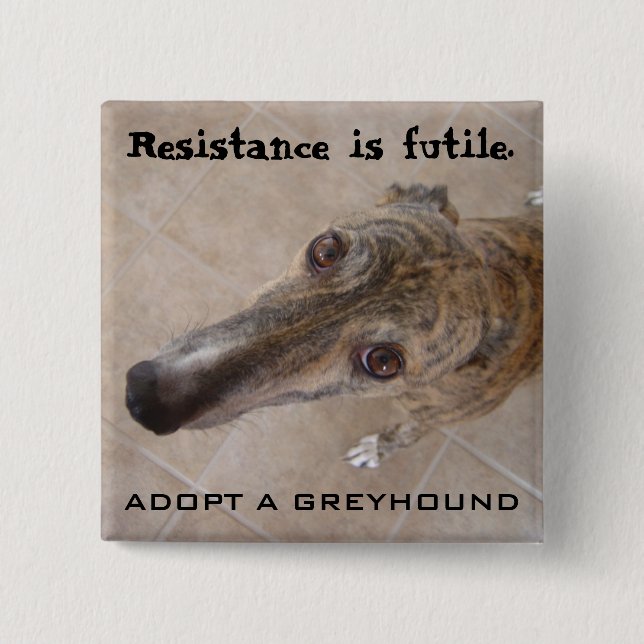 Resistance is futile. pinback button (Front)