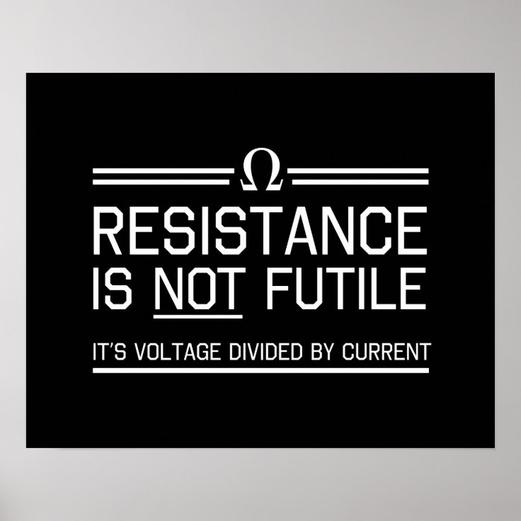 Resistance Is Not Futile Poster Zazzle 
