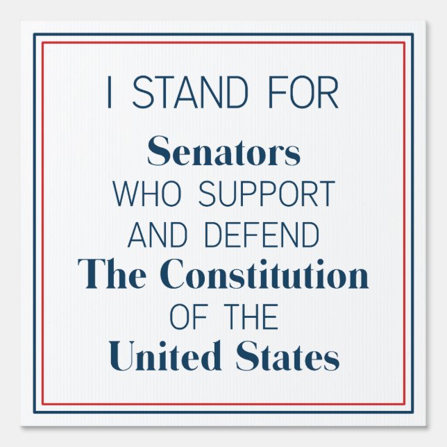 Resistance Peaceful Protest Message for Senators Sign (Front)