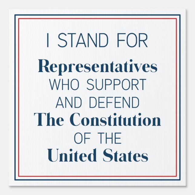 Resistance Peaceful Protest Representative Message Sign (Front)