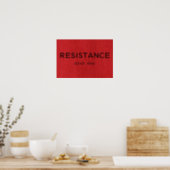 Resistance Starts Here on Red Linen Texture Photo Poster (Kitchen)