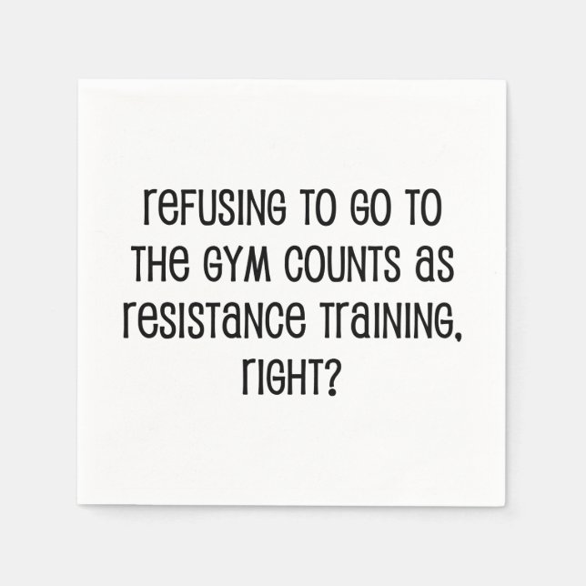 Resistance Training Paper Napkins (Front)