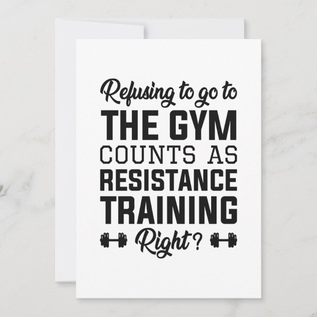 Resistance Training Thank You Card (Front)
