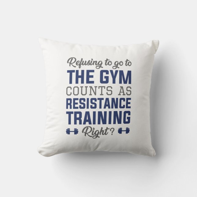Resistance Training Throw Pillow (Front)