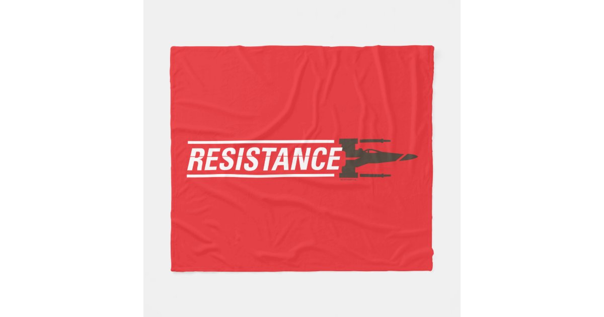 Resistance X Wing Typography Fleece Blanket Zazzle 