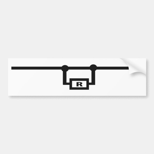 resistor aimless bumper sticker (Front)