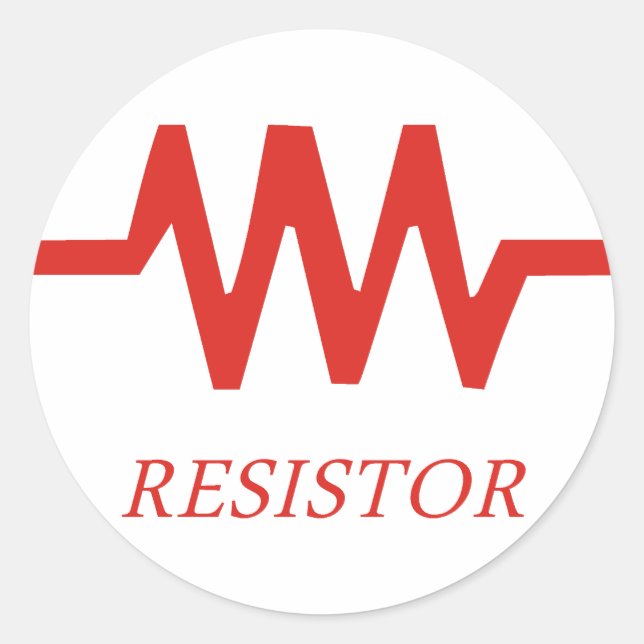 Resistor Classic Round Sticker (Front)