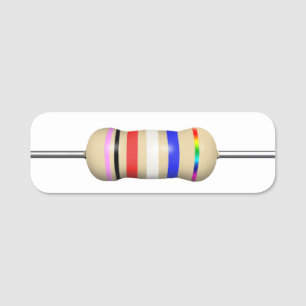 Resistor protest pin 1x3 name tag