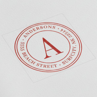 (RESIZED) Elegant Monogram Return Address Self-ink Self-inking Stamp