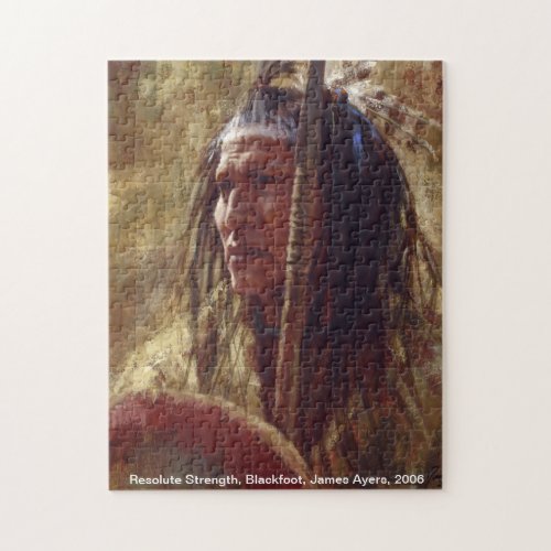 Resolute Strength Native American warrior puzzle