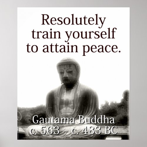 Resolutely Train Yourself _ Buddha Poster