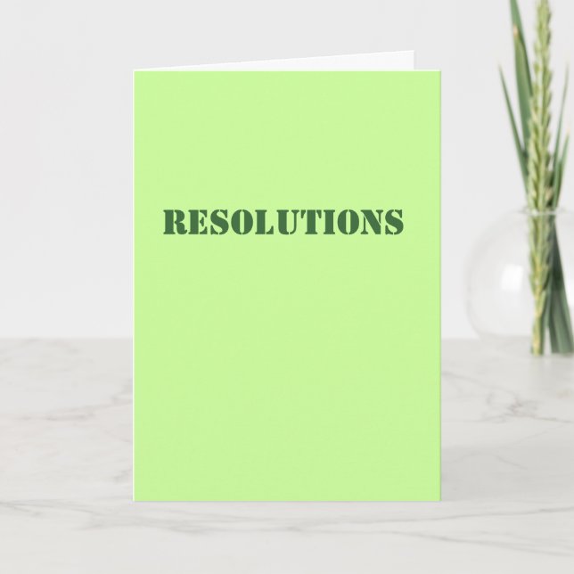 Resolutions Holiday Card (Front)