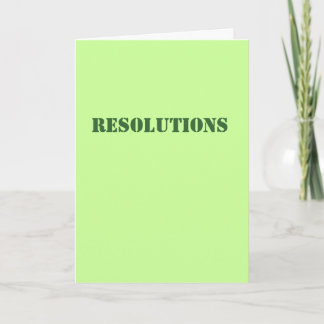 Resolutions Holiday Card