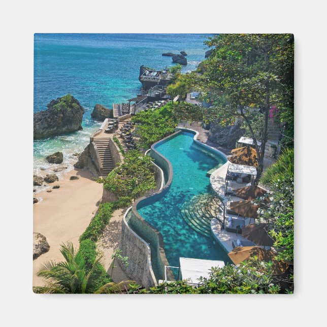 Resort View Bali Magnetic Pin Magnet (Front)