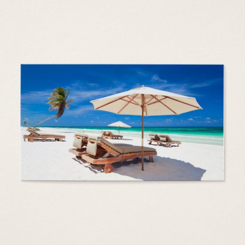 Resort's beach business card template