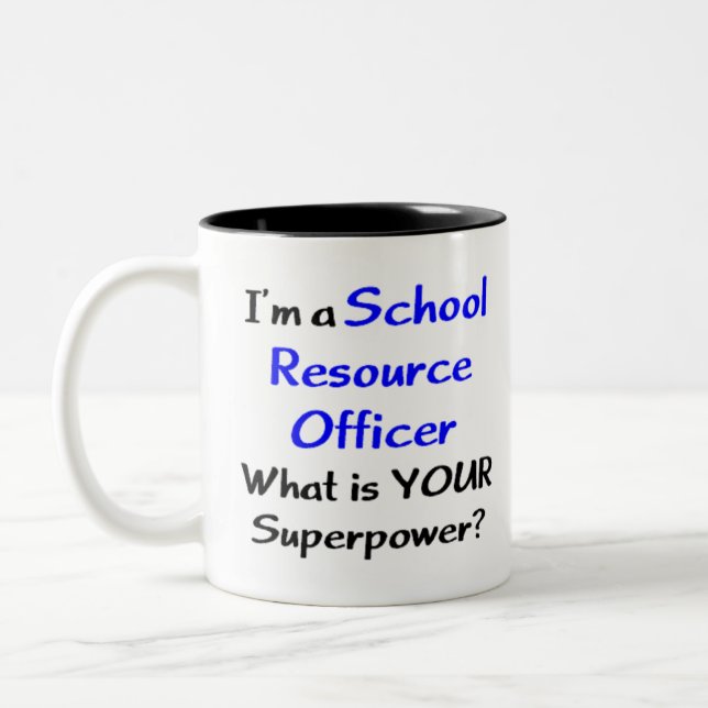 resource officer school Two-Tone coffee mug (Left)