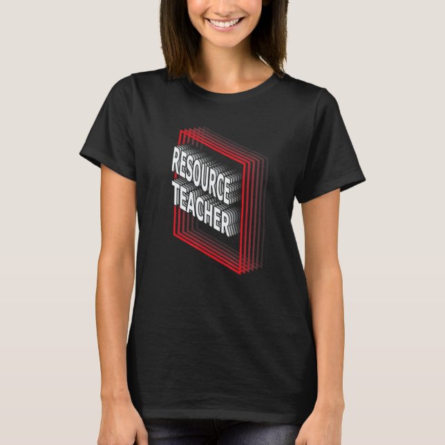Resource Teacher Job Title Appreciation Retro T-Shirt (Front)