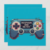 Respawn and Retry - Retro Gaming Glitch Art (Front/Back)