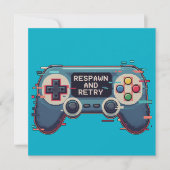 Respawn and Retry - Retro Gaming Glitch Art (Front)