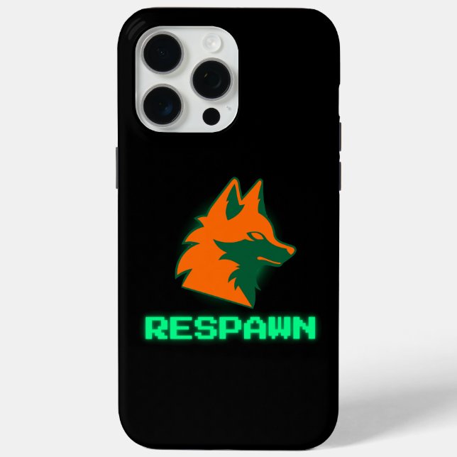 RESPAWN – Neon Gamer Fox Logo Case-Mate iPhone Case (Back)