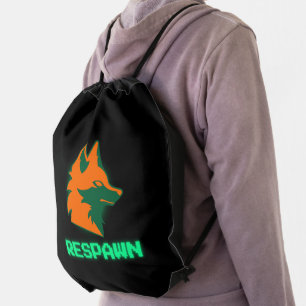 RESPAWN – Neon Gamer Fox Logo Drawstring Bag