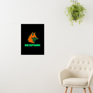 RESPAWN – Neon Gamer Fox Logo Foam Board
