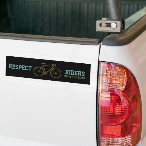 respect bike riders bumper sticker