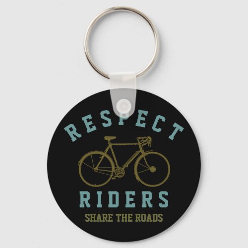 respect bike riders keychain
