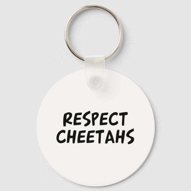 Respect Cheetahs Keychain (Front)