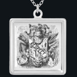 Respect Coat of Arms Regard and Honor Silver Plated Necklace<br><div class="desc">Do you get the respect you deserve?  Wear this pendant and demand your respect in a light heart humorous way.  They will chuckle and then your world will change and your will get that allusive  regard and honor due you. Renaissance</div>