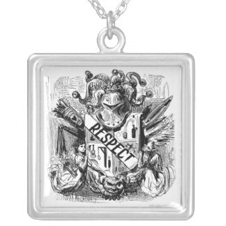 Respect Coat of Arms Regard and Honor Silver Plated Necklace