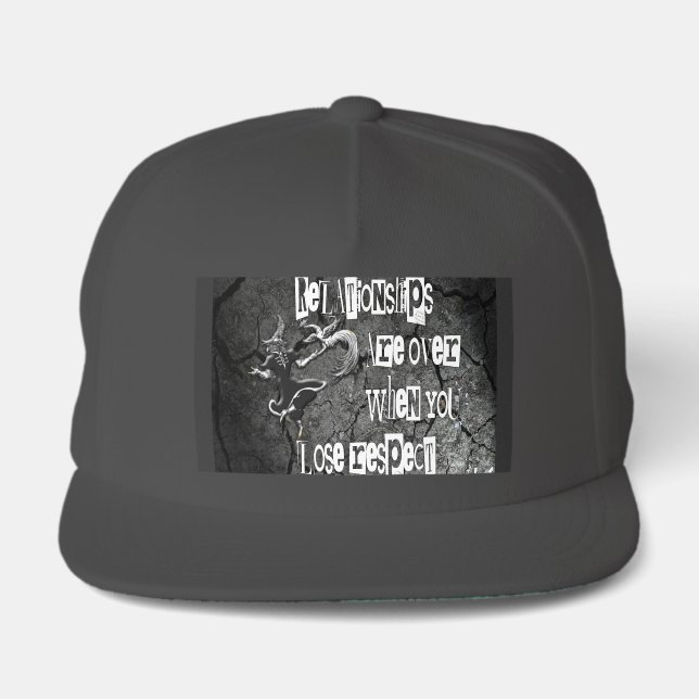 Respect Defines Relationships Typography Snap Back Hat (Front)