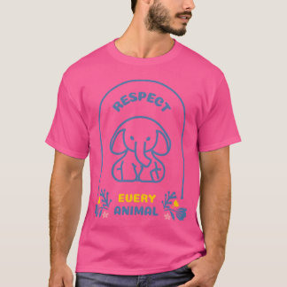 Respect Every Animal Design retro T-Shirt