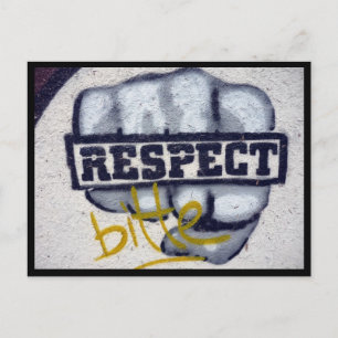 respect fist postcard