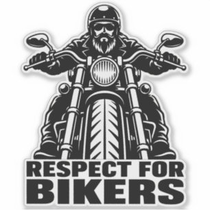 Respect For Bikers minimal black Sticker