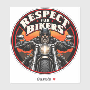 Respect For Bikers modern sticker