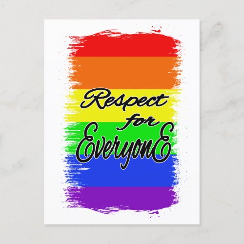 Respect for Everyone  LGBTQ Pride Postcard