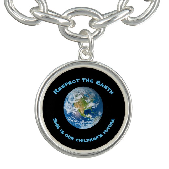 Respect Future of Planet Earth Charm Bracelet (Design)