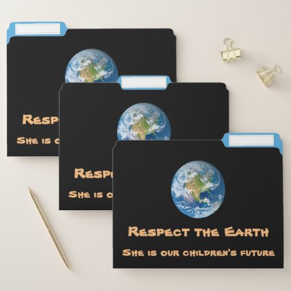Respect Future of Planet Earth File Folder Set