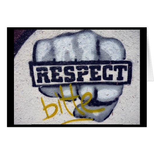 respect graffiti fist cards (Front Horizontal)