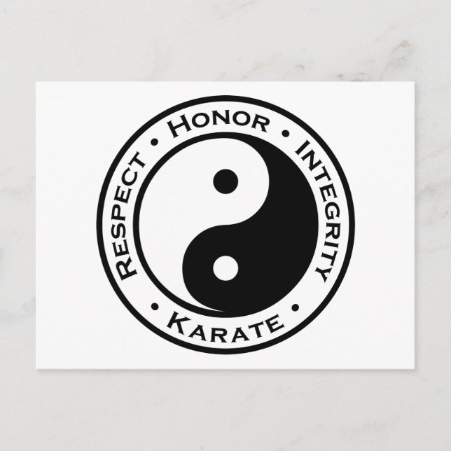 Respect Honor Integrity Karate Postcard (Front)