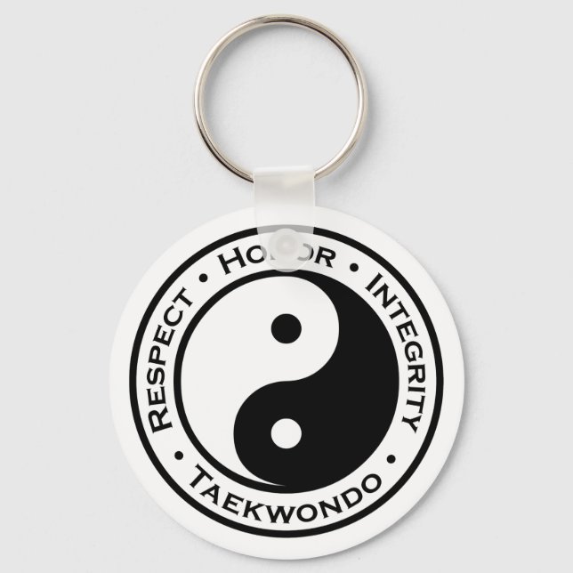 Respect Honor Integrity Taekwondo Keychain (Front)