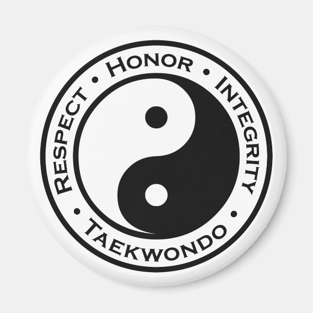 Respect Honor Integrity Taekwondo Magnet (Front)