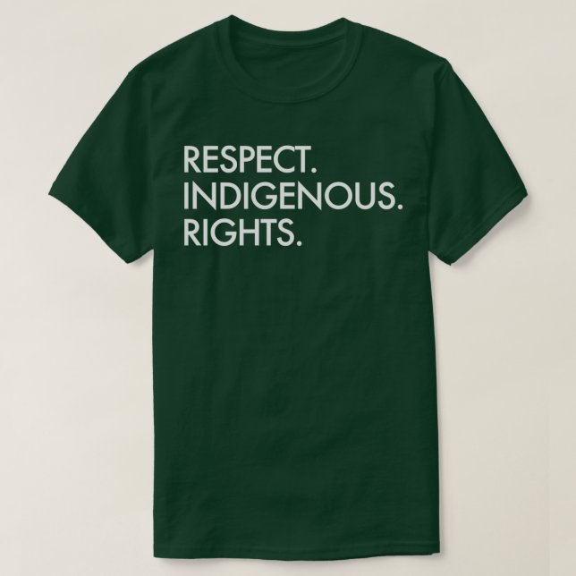 Respect Indigenous Rights Native American Indigeno T-Shirt (Design Front)