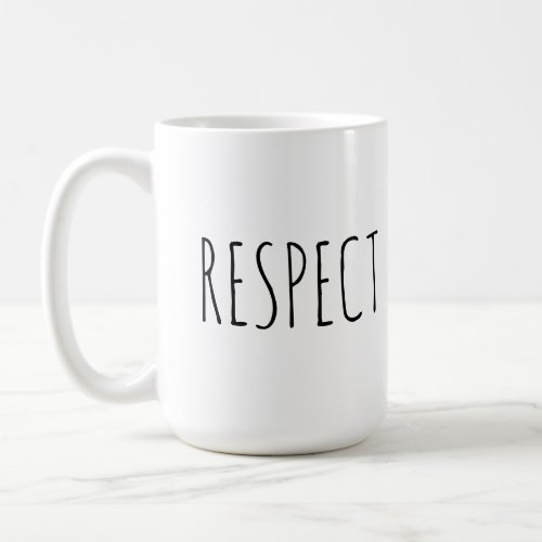 Respect Inspirational Quote Coffee Mug