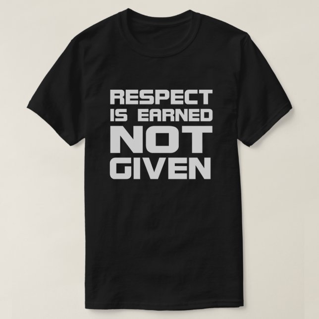 Respect is Earned Basic Dark-Tshirt T-Shirt (Design Front)